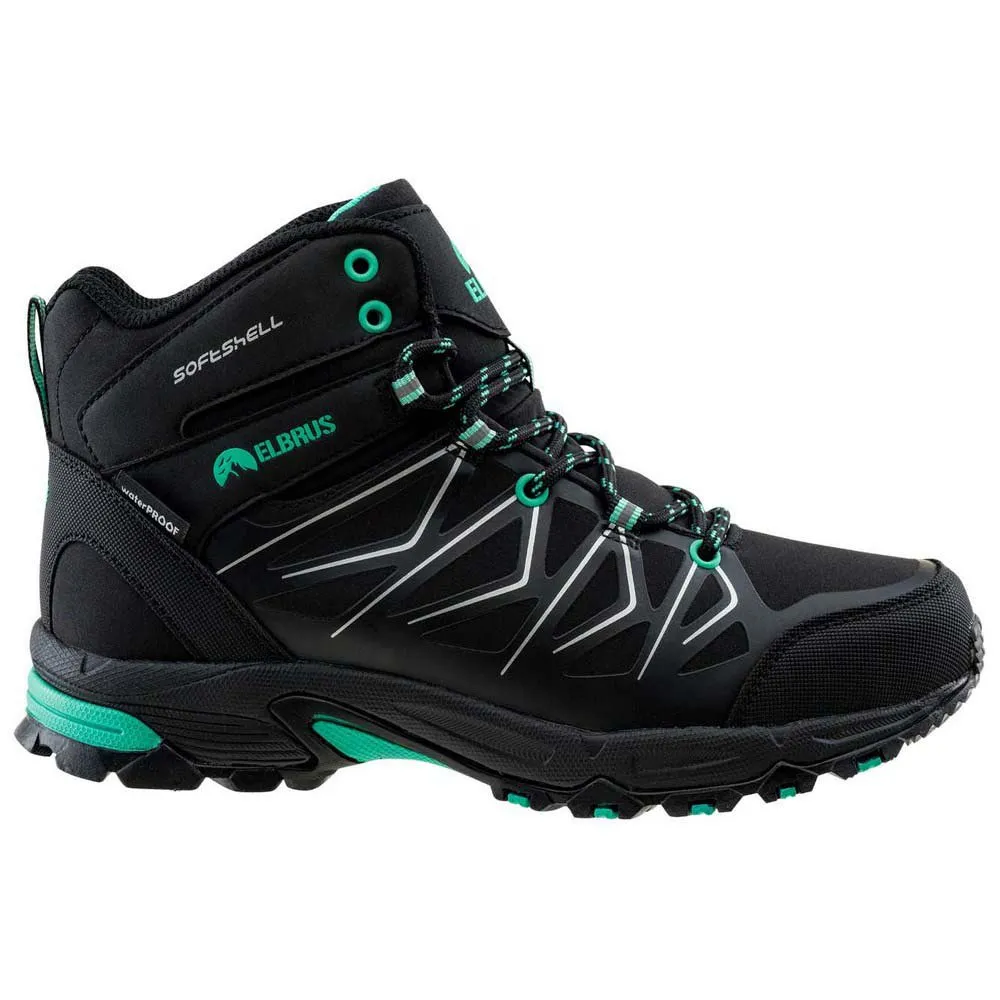 Elbrus Mabby Mid Wp Vandringsskor, Black / biscay green