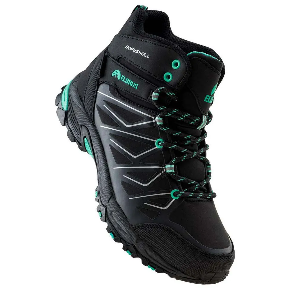 Elbrus Mabby Mid Wp Vandringsskor, Black / biscay green