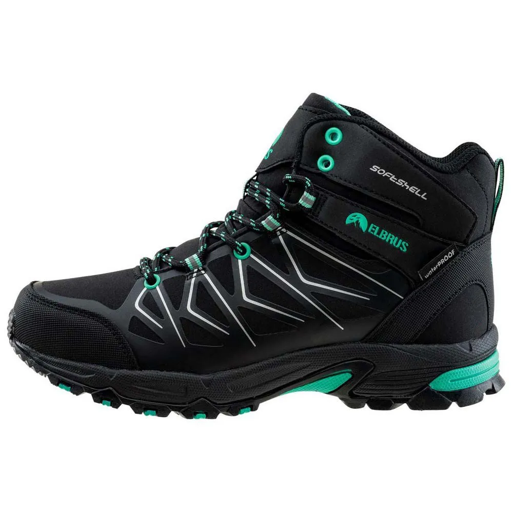 Elbrus Mabby Mid Wp Vandringsskor, Black / biscay green