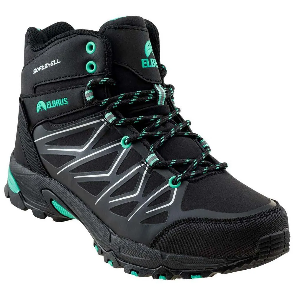 Elbrus Mabby Mid Wp Vandringsskor, Black / biscay green