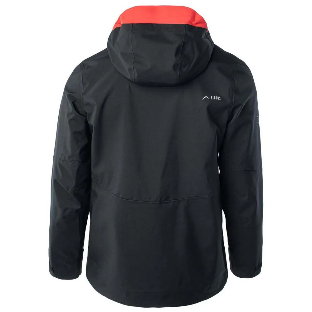 Elbrus Montoni Softshelljacka, Black / flame scarlet Elbrus Montoni Softshelljacka, Black / flame scarlet