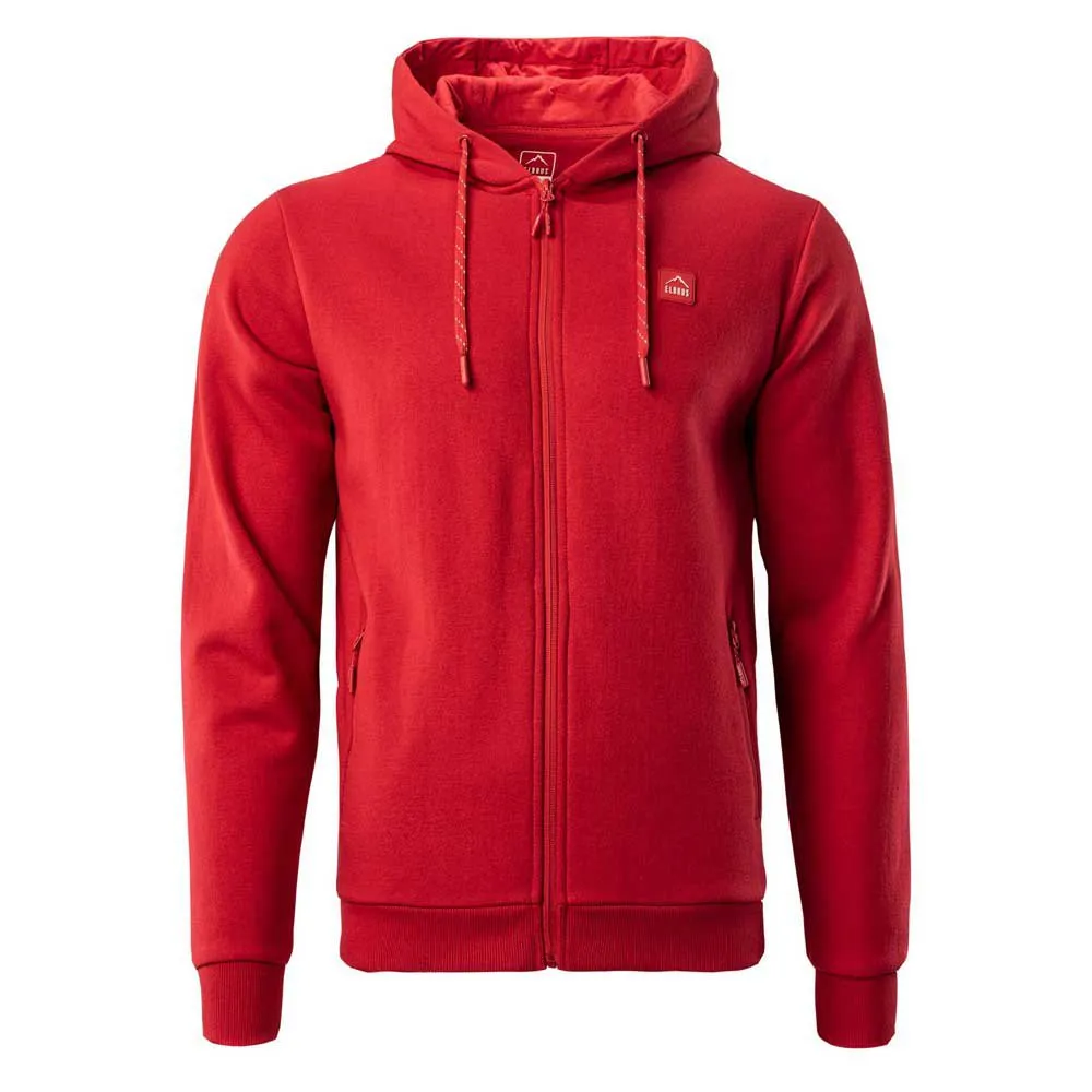 Elbrus Reinar Sweatshirt Med Dragkedja, Chinese red