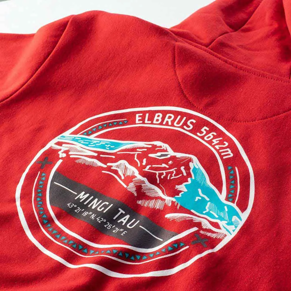 Elbrus Reinar Sweatshirt Med Dragkedja, Chinese red
