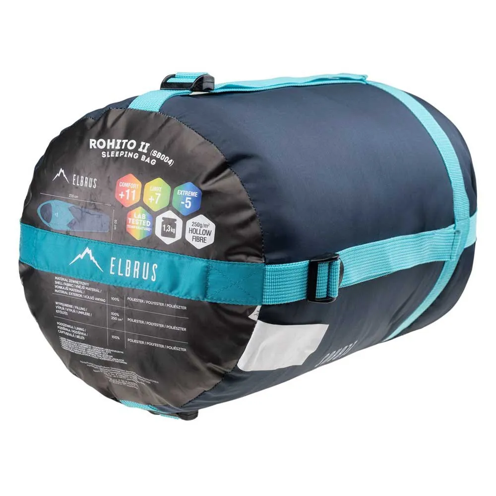 Elbrus Rohito Ii Sovsäck, Dress blues / tile blue, Right Zipper