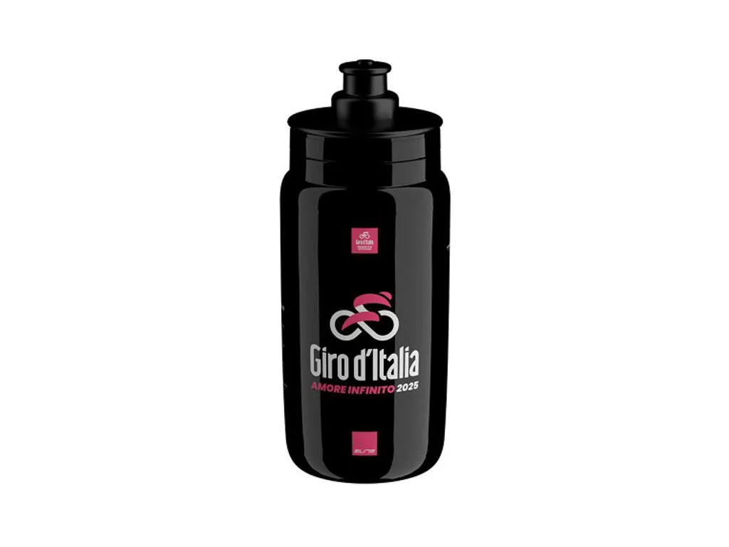 Elite Fly Teams 2025 vattenflaska 550 ml Giro d'Italia Map, Svart