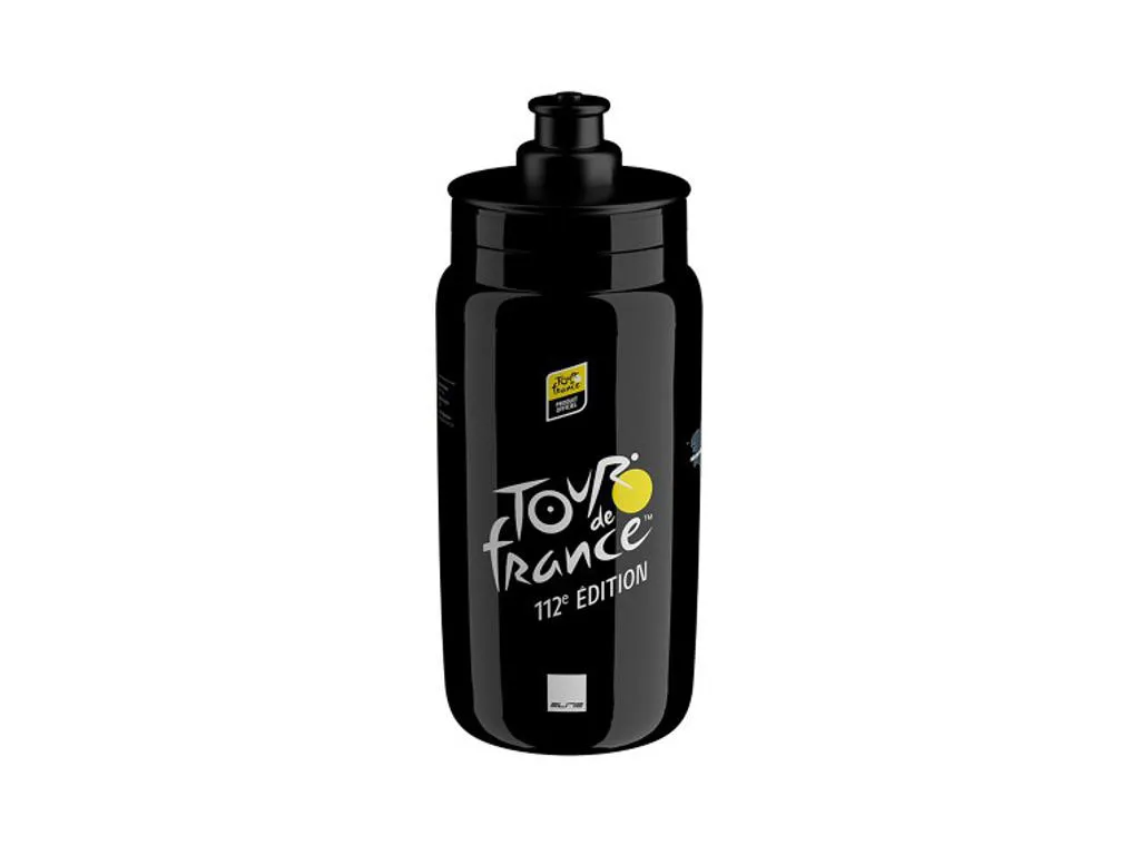 Elite Fly Teams 2025 vattenflaska 550 ml Tour de France Map, Svart Elite Fly Teams 2025 vattenflaska 550 ml Tour de France Map, Svart