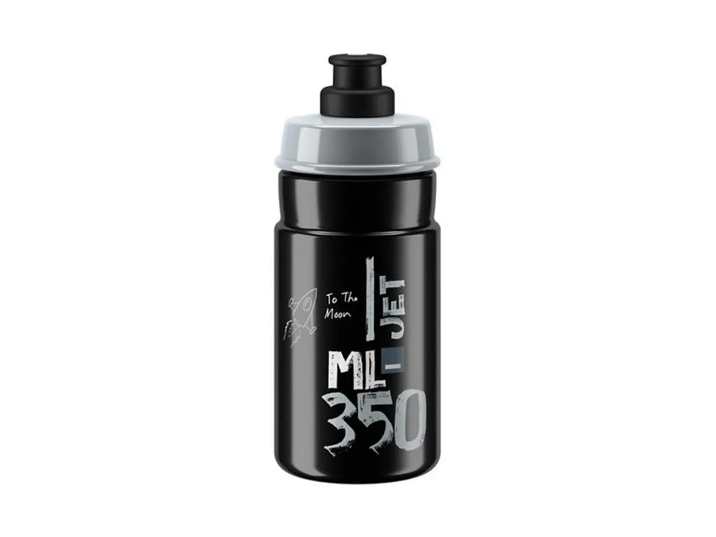 Elite Jet vattenflaska 350 ml svart/grå, Svart/Transparent