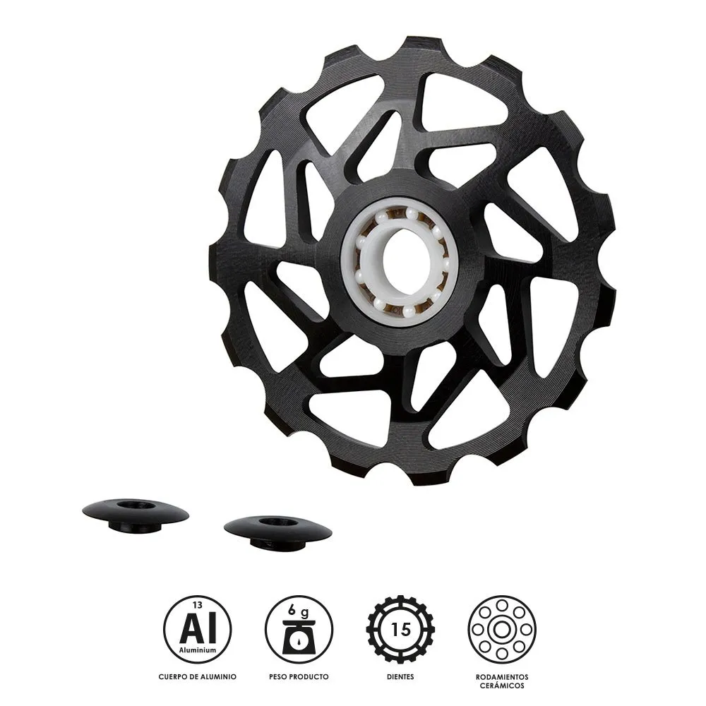 Eltin Ceramic Trisshjulssats För Cykel, Black, 15t Eltin Ceramic Trisshjulssats För Cykel, Black, 15t
