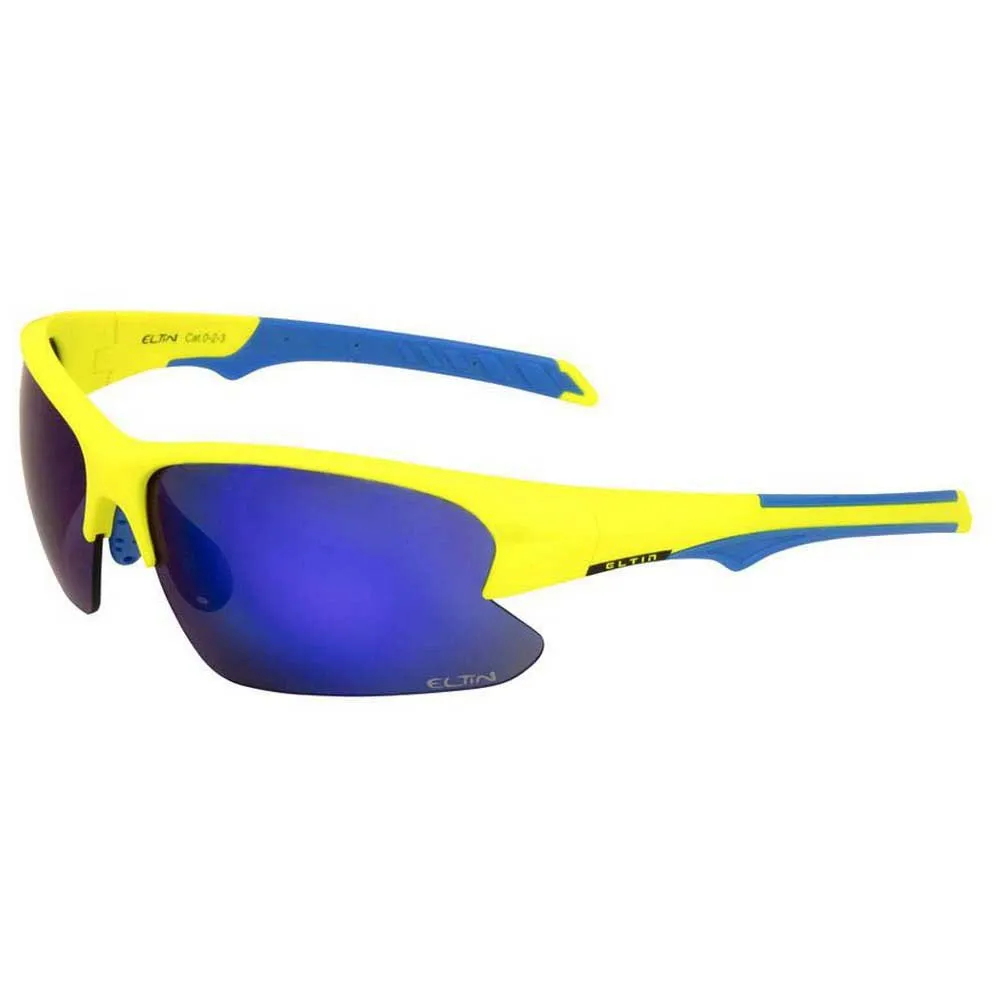 Eltin Puk Mirror Solglasögon, Yellow / blue, Blue Mirror/CAT3