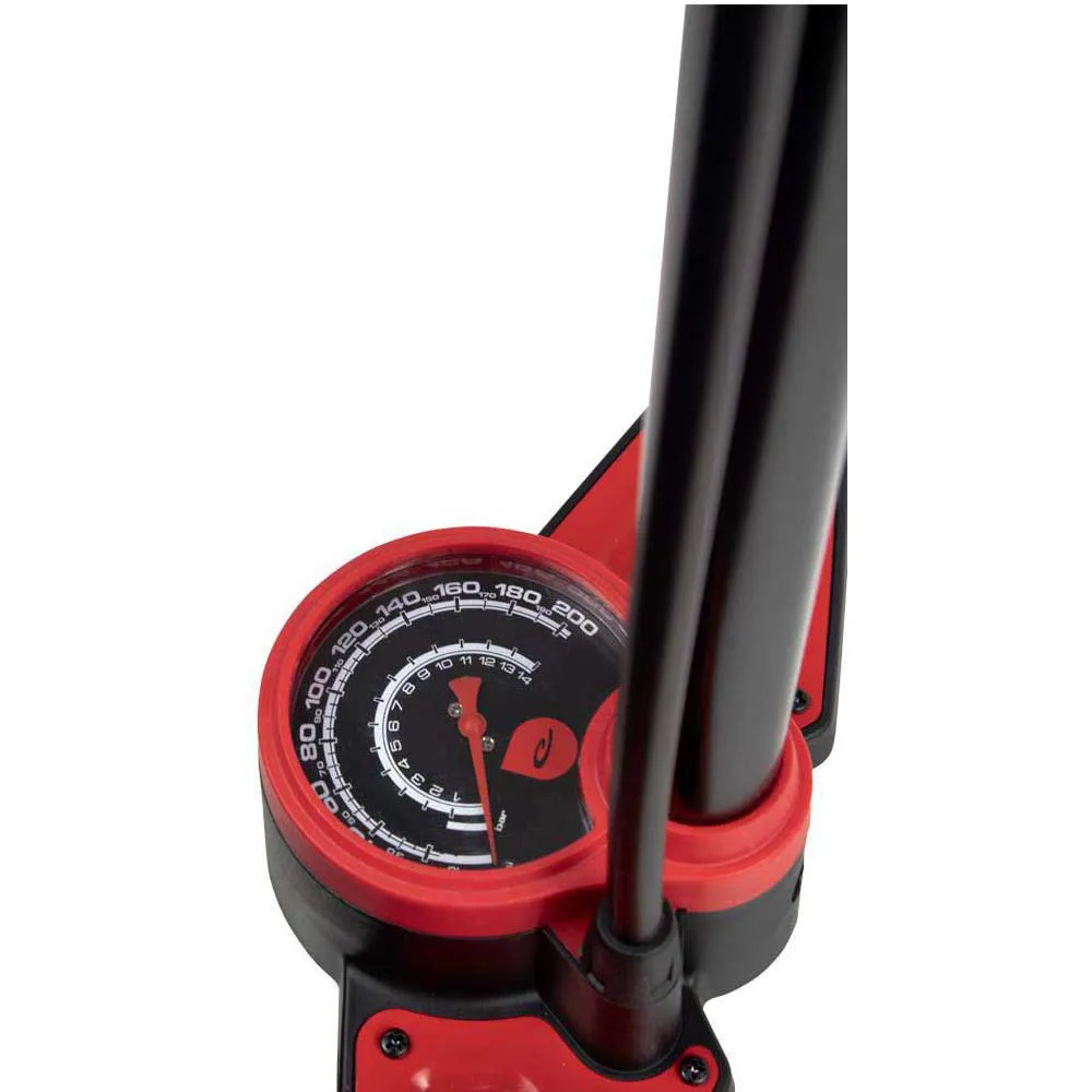 Eltin Workshop Cykelpump, Black / red, 160psi Eltin Workshop Cykelpump, Black / red, 160psi