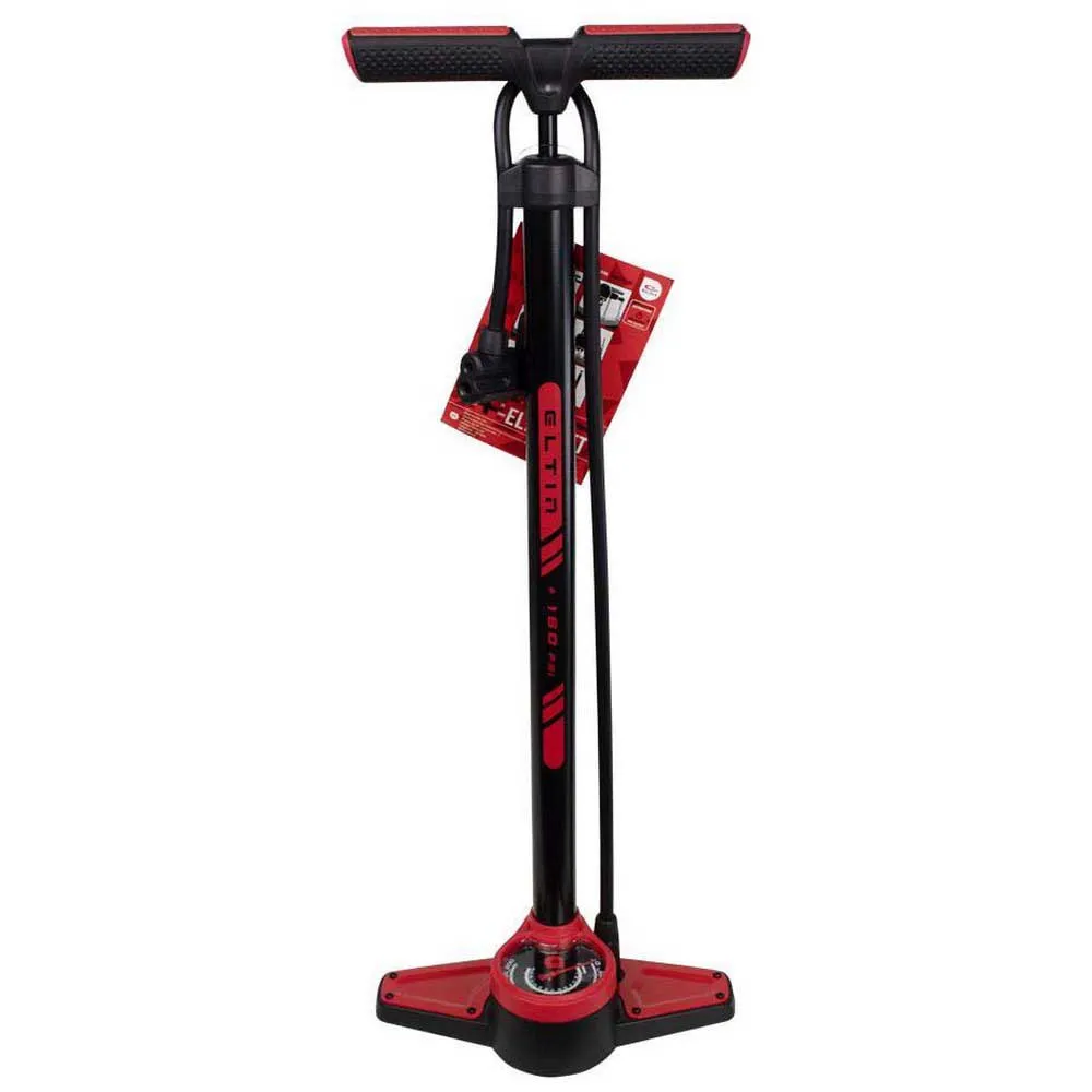 Eltin Workshop Cykelpump, Black / red, 160psi Eltin Workshop Cykelpump, Black / red, 160psi