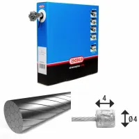 ELVEDES 1x19 Stainless N-nipple 4x4 Växelvajer 100 Enheter ELVEDES 1x19 Stainless N-nipple 4x4 Växelvajer 100 Enheter
