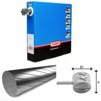 ELVEDES 1x19 Stainless T-nipple 7×6 Bromskabel 100 Enheter ELVEDES 1x19 Stainless T-nipple 7×6 Bromskabel 100 Enheter