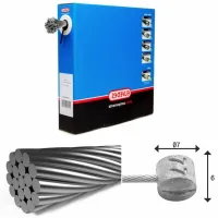 ELVEDES 1x19 Stainless T-nipple 7×6 Bromskabel 50 Enheter ELVEDES 1x19 Stainless T-nipple 7×6 Bromskabel 50 Enheter