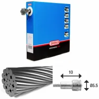 ELVEDES 1x19 Stainless V-nipple 5.5×10 Bromskabel 100 Enheter ELVEDES 1x19 Stainless V-nipple 5.5×10 Bromskabel 100 Enheter