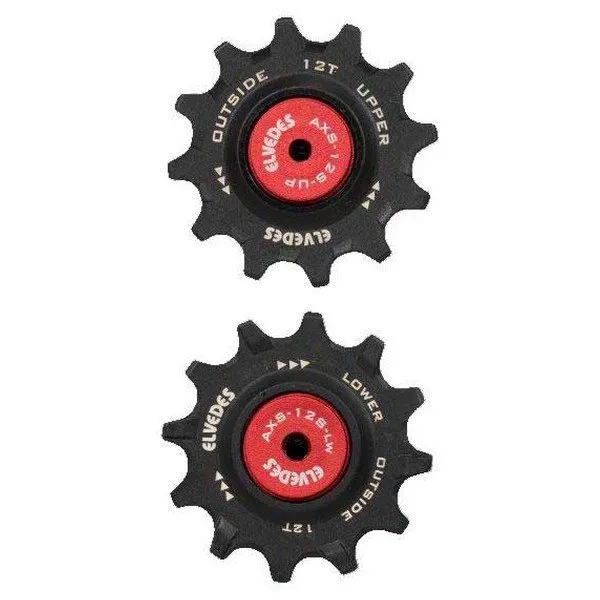 ELVEDES Ceramic 12s Trisshjulssats För Cykel, Black / red, One Size