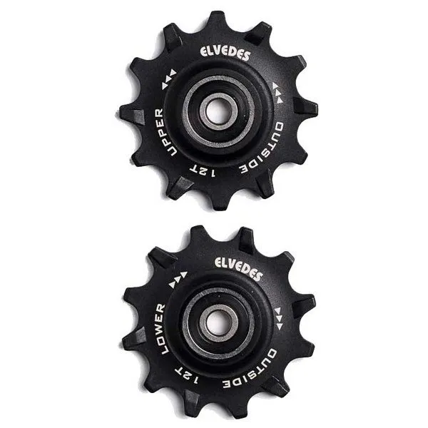 ELVEDES Cp2017101 2x12s Trisshjulssats För Cykel, Black, One Size