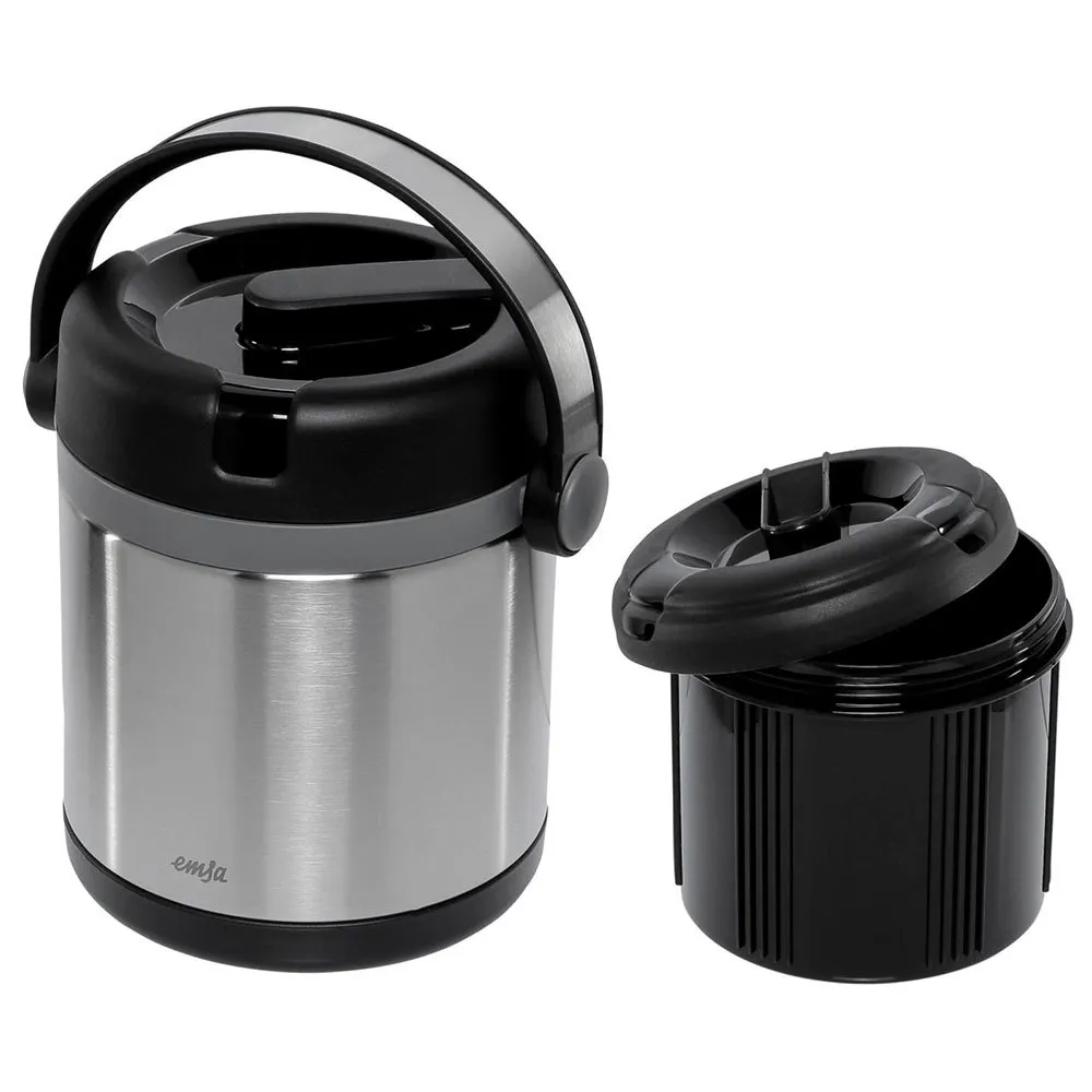 Emsa 509244 1.2l Termosflaska, Silver / black, One Size