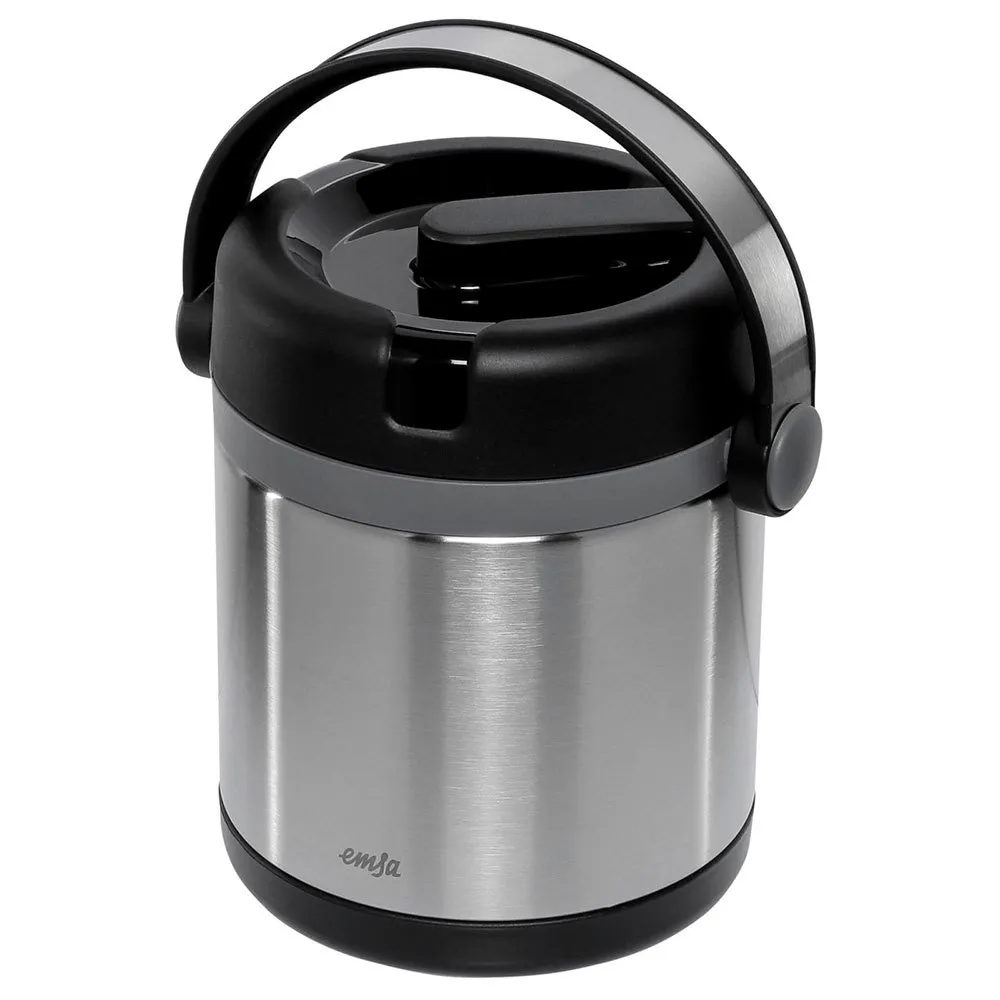 Emsa 509244 1.2l Termosflaska, Silver / black, One Size