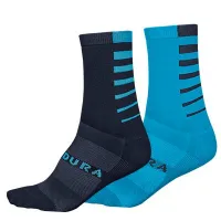 Endura Coolmax Stripe Cykelstrumpor (Twin Pack) Svart och Vit Endura Coolmax Stripe Cykelstrumpor (Twin Pack) Svart och Vit