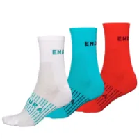 Endura Womens Coolmax Race Cykelstrumpor 3-pack Pacific Blue Endura Womens Coolmax Race Cykelstrumpor 3-pack Pacific Blue
