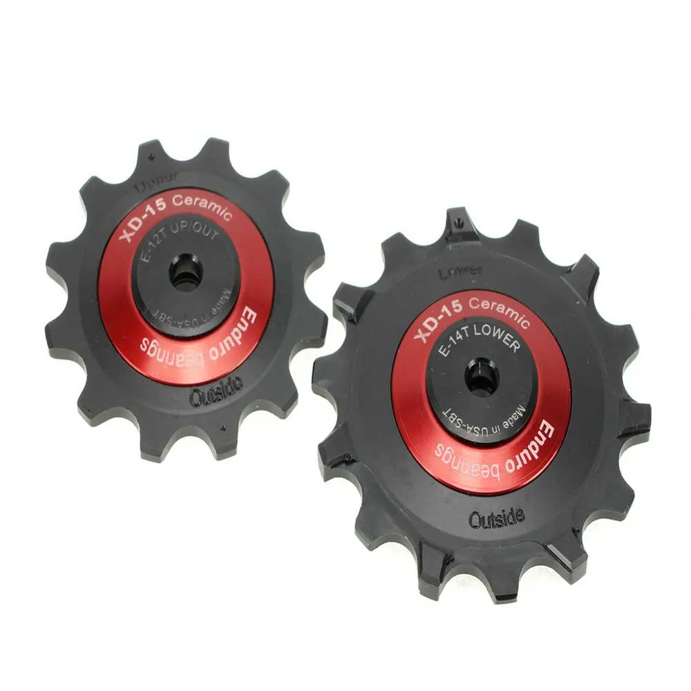 Enduro Bearings Bkcj-0505 12/14t Xd-15 Ceramic Hybrid 12s Sram Eagle Axs Trisshjulssats För Cykel, Red, One Size Enduro Bearings Bkcj-0505 12/14t Xd-15 Ceramic Hybrid 12s Sram Eagle Axs Trisshjulssats För Cykel, Red, One Size