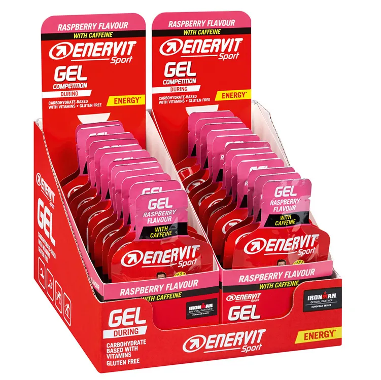 Enervit Sport Gel hallon med koffein - 25 ml - låda med 24 st Enervit Sport Gel hallon med koffein - 25 ml - låda med 24 st