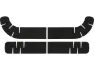 Ergon BT OrthoCell Pad Set für Dropbar Lenker, Black, One Size