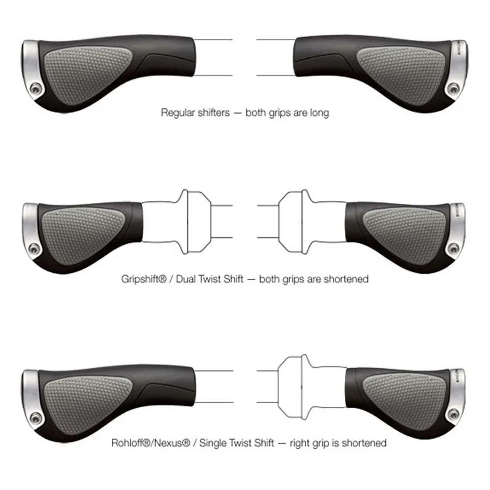 Ergon Gp1 Styrehandtag, Black, One Size