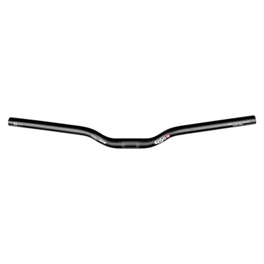 Ergotec Ergo M 30 Mm 10º Grip 180 Mm Styre, Matte black, 25.4mm, 590mm