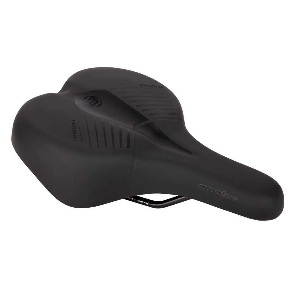 Ergotec Es Comfort M Soft Cykelsadel, Black, 190mm