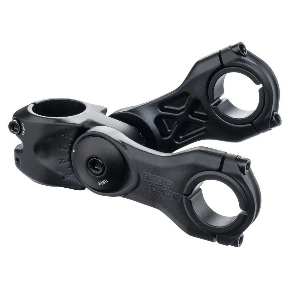 Ergotec Octopus Twin A-head Cykelstyrstam, Black, 105mm, -20º/+40º