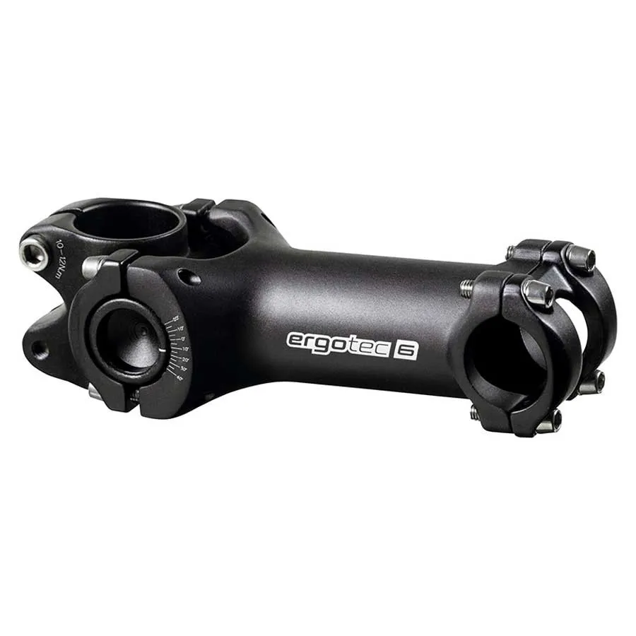 Ergotec Swell 2 25.4 Mm Cykelstyrstam, Black, 80mm, -20º/+40º