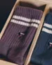 Erstwhile Socks Crew, Purple/Ivory