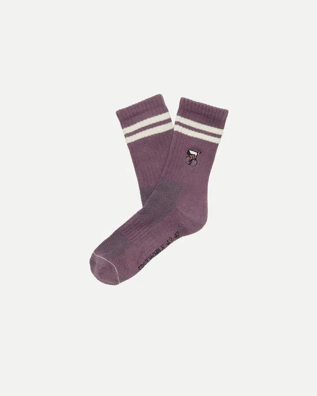 Erstwhile Socks Crew, Purple/Ivory