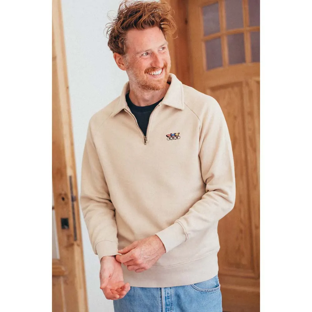 Erstwhile Waaier Halv Dragkedja Sweatshirt, Sand, S Erstwhile Waaier Halv Dragkedja Sweatshirt, Sand, S