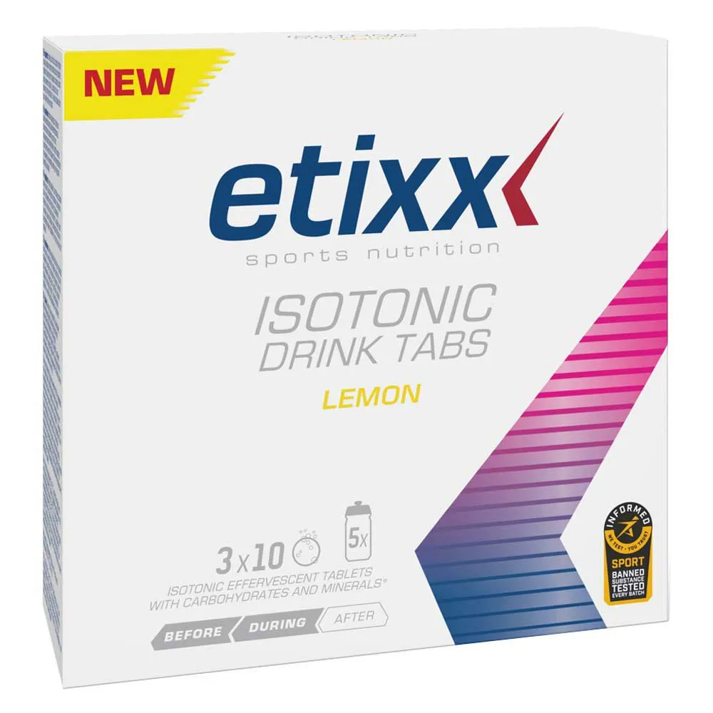 Etixx Isotoniska Brustabletter Citron 30 Enheter, Multicolor, One Size