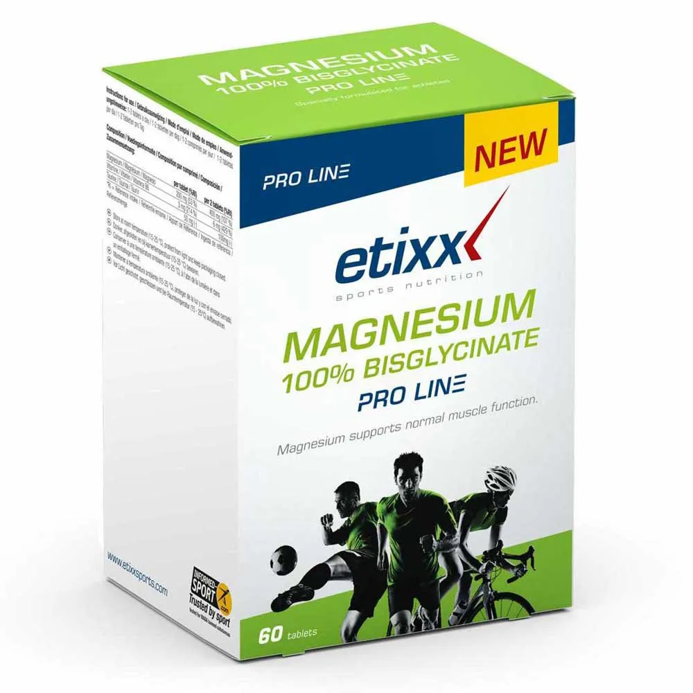 Etixx Magnesium 100% Bisglycinate Pro-line Tillskott 60 Enheter, One size