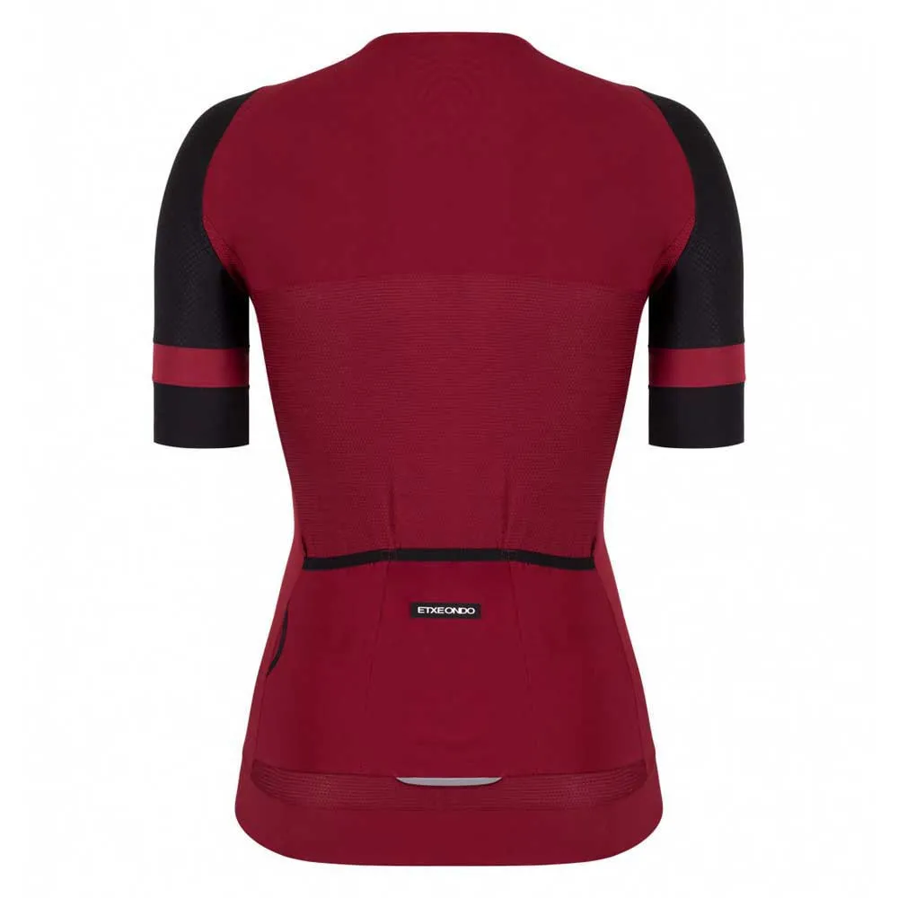 Etxeondo Mendia 1.0 Korta ärmar Cykeltröja, Maroon / black, XL