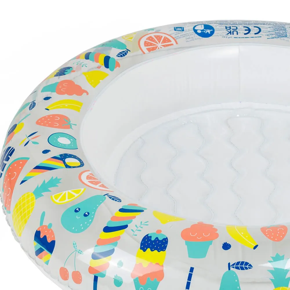 Eurekakids Uppblåsbar Babypool Med Parasoll-hej Sommar unisex, Multicolor, One Size