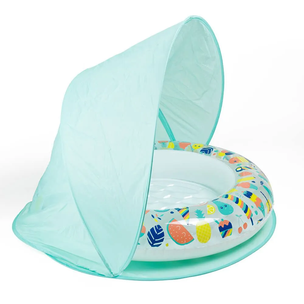 Eurekakids Uppblåsbar Babypool Med Parasoll-hej Sommar unisex, Multicolor, One Size