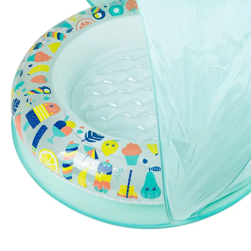 Eurekakids Uppblåsbar Babypool Med Parasoll-hej Sommar unisex, Multicolor, One Size