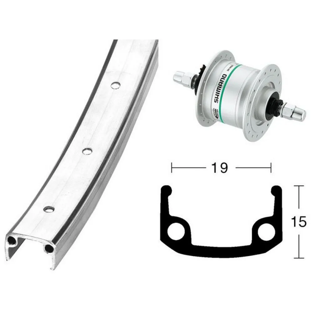 Exal Aluminium Wheel Dynamo Shimano Dh3n31 Framhjul, Silver, 9 x 100mm Exal Aluminium Wheel Dynamo Shimano Dh3n31 Framhjul, Silver, 9 x 100mm