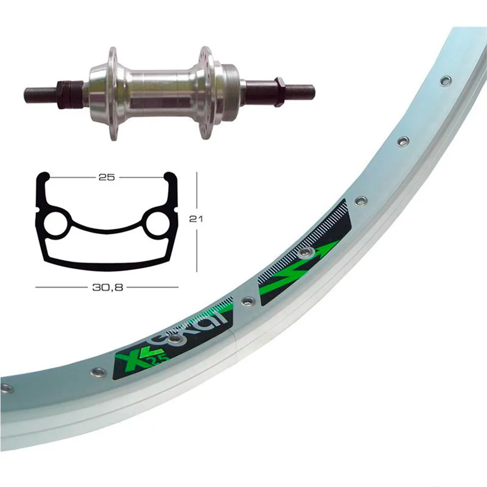 Exal Winora Xl 25 36 Ag.ej.mac.135 Mtb Bakhjul, Silver, 9 x 135mm, Shimano/Sram HG