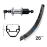 Exal Zx 19 26´´ V-brake Qr Bakhjul