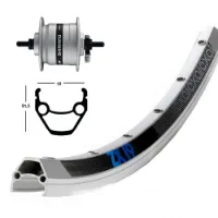 Exal Zx19 Dynamo Shimano Dh3n31 26´´ Framhjul