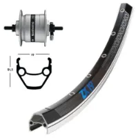 Exal Zx19 Dynamo Shimano Dh3n31 26´´ Framhjul
