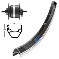 Exal Zx19 Dynamo Shimano Dh3n31 26´´ Framhjul Exal Zx19 Dynamo Shimano Dh3n31 26´´ Framhjul