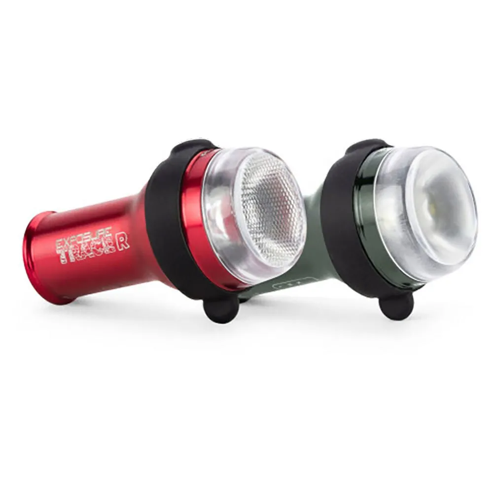 Exposure Lights Trace Mk3 + Tracer Cykellampset, Gun metal black / red, One Size