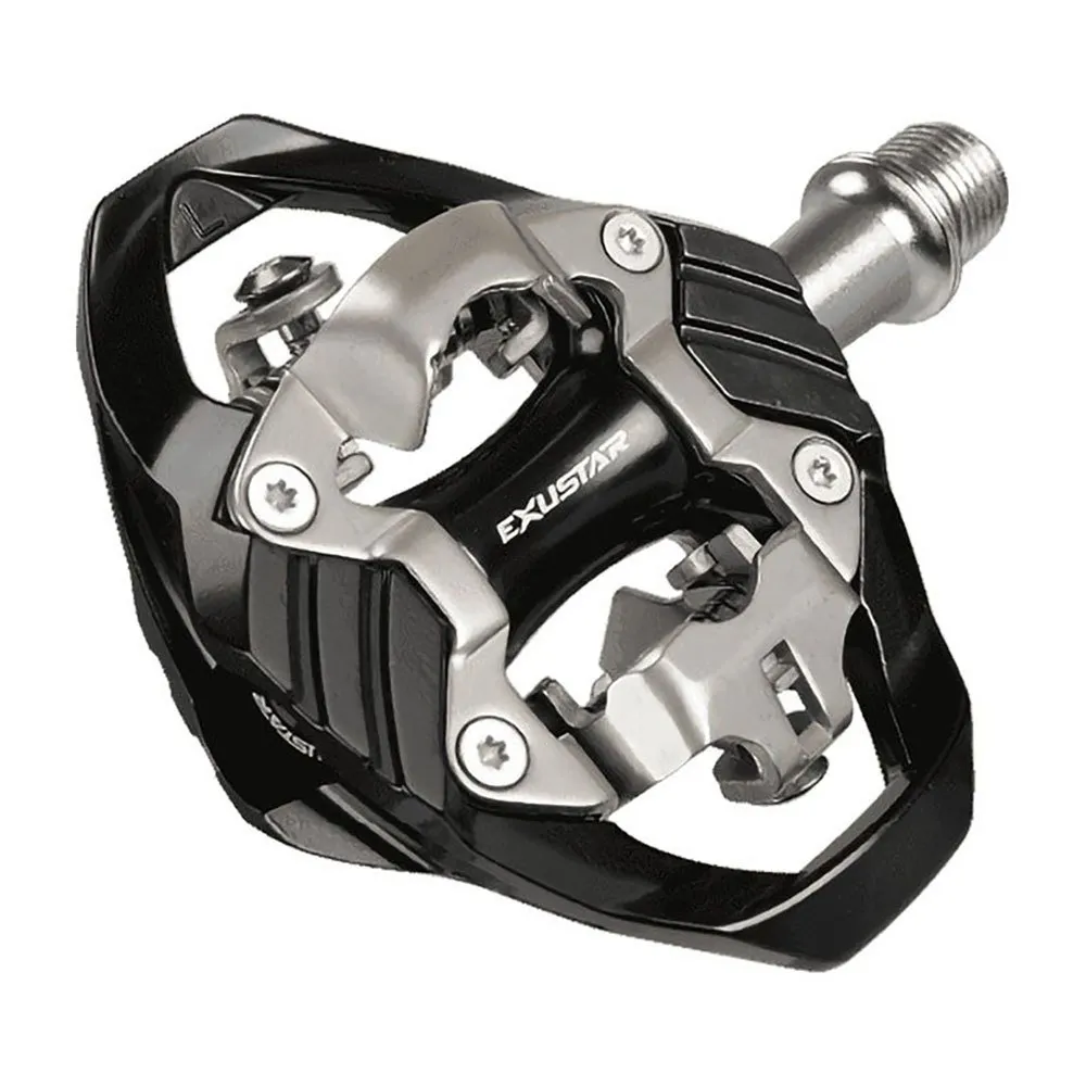 Exustar E-pm242 Cykelpedaler, Black / silver, One Size